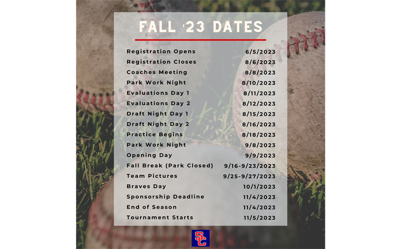 Fall 2023 Dates