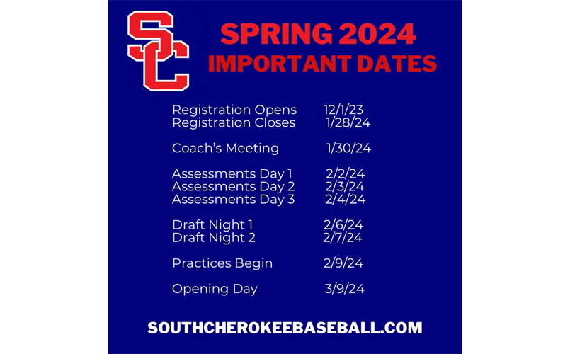 Spring 2024 Dates