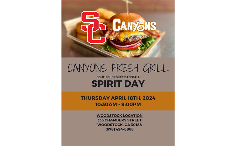 Canyons Fresh Grill Spirit Day